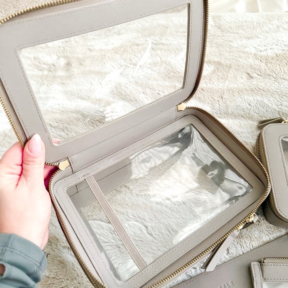 TRUFFLE Clarity Jetset Case and Clutch in Toffee Leather - Picture 5 of 13